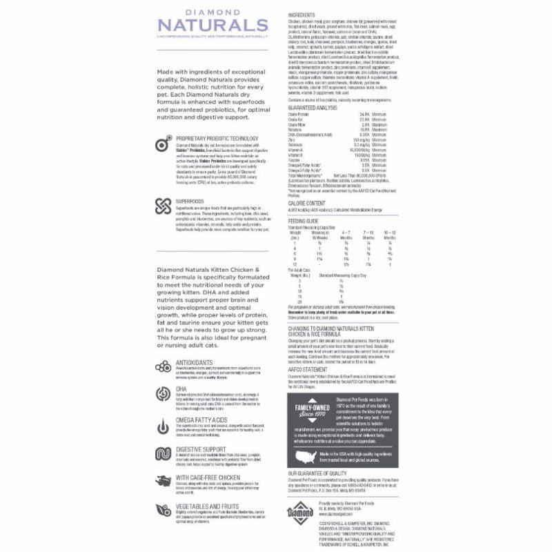Diamond Naturals Kitten Chicken - 3kg
