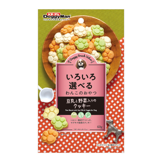 DoggyMan Doggy Snack Soybean Milk & Veggie Cookies - 60g