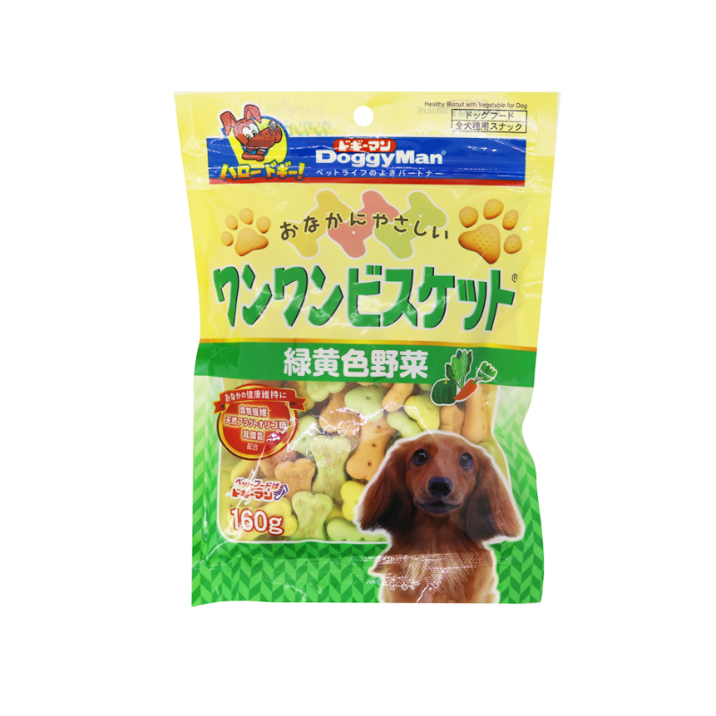 DoggyMan Green & Yellow Vegetable Biscuit - 160g