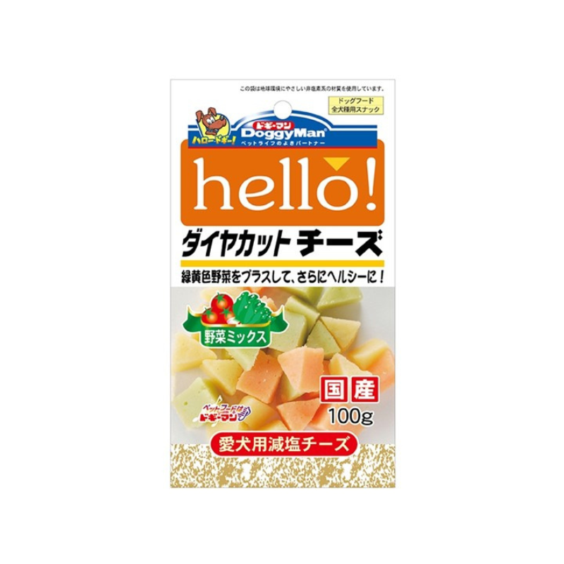 DoggyMan HELLO! Diamond Cut Cheese & Vegetable Mix - 100g
