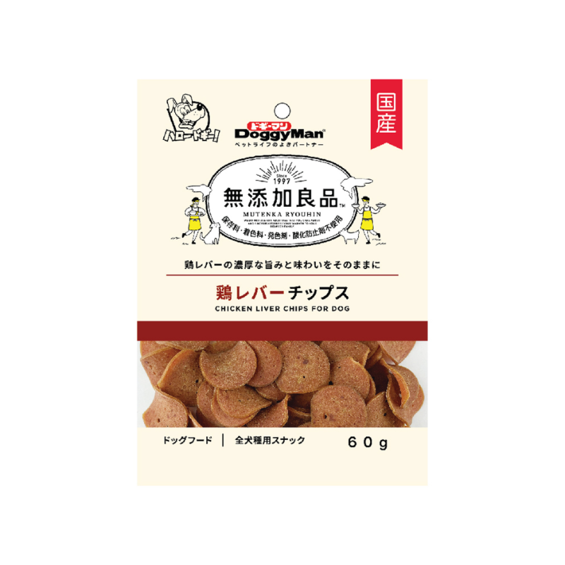 DoggyMan Non Add Chicken Liver Chips - 60g