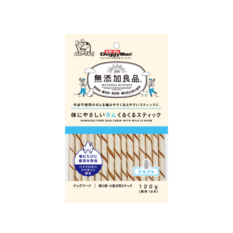 DoggyMan Non Add Rawhide-free Dog Chew with Milk - 120g