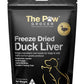 The Paw Grocer Duck Liver Freeze-Dried Treats 72g