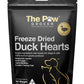 The Paw Grocer Duck Hearts Freeze-Dried Treats 72g