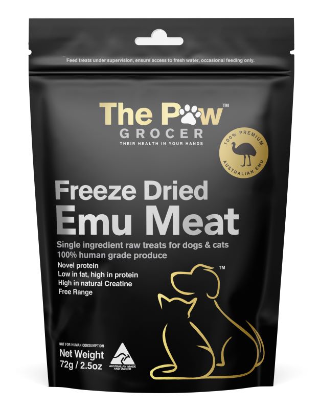 The Paw Grocer Emu Meat Freeze-Dried Treats 72g