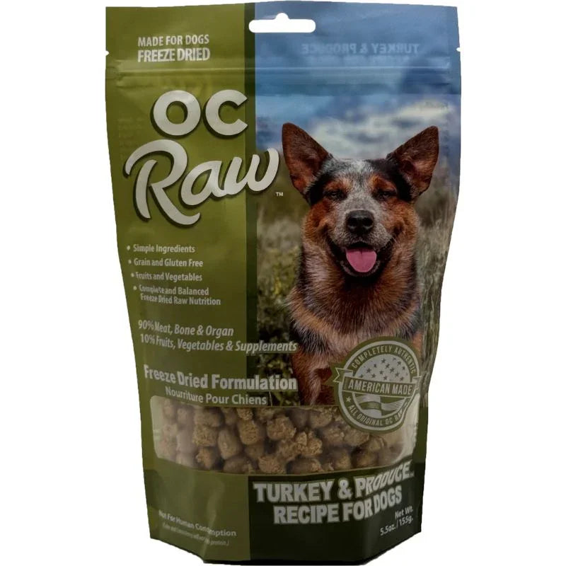 OC Raw Meaty Rox Turkey & Produce Grain-Free Freeze-Dried Raw Dog Food - 5.5oz