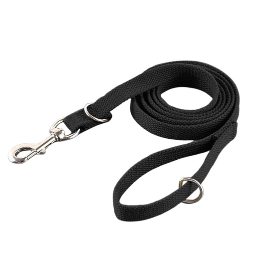 Extra Durable Canvas Dog Leash in 3 Lengths [Black]