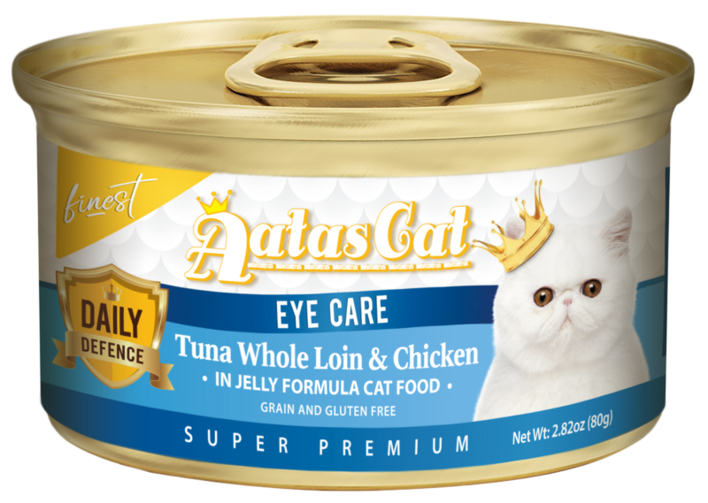 Aatas Cat Finest Daily Defence Eye Care Tuna Whole Loin & Chicken in Jelly Formula  80g