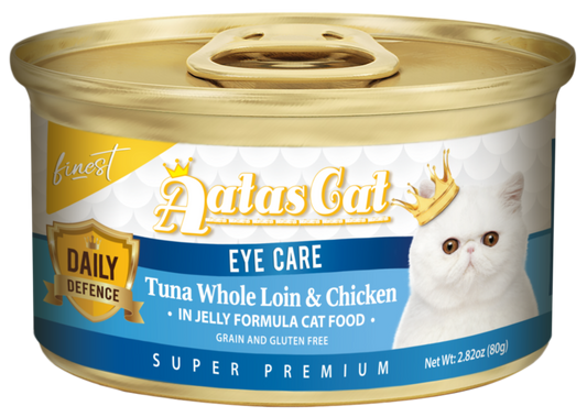 Aatas Cat Finest Daily Defence Eye Care Tuna Whole Loin & Chicken in Jelly Formula  80g