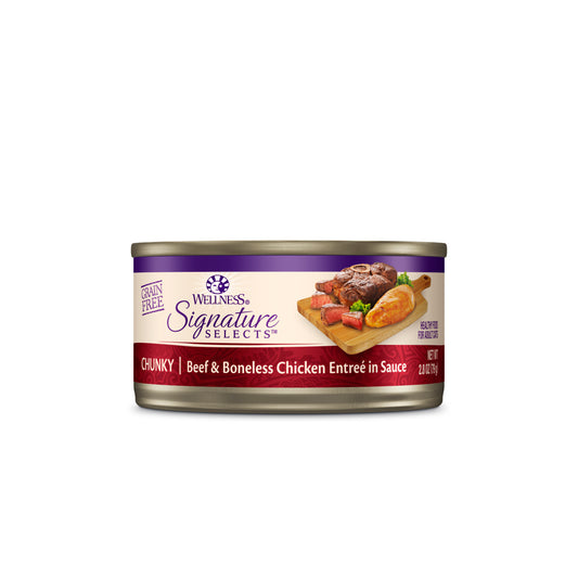 Wellness Core Signature Selects - Chunky Beef & White Meat Chicken Entrée Wet Cat Food