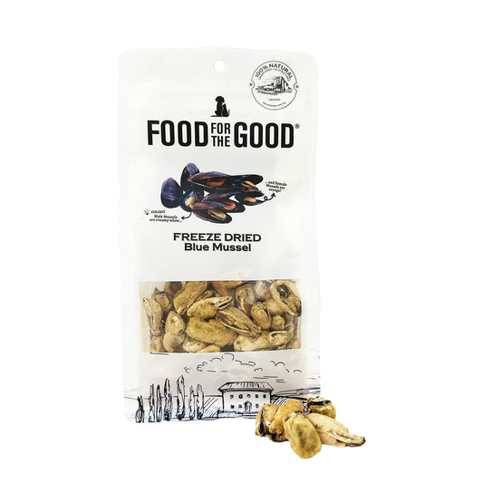 Food For The Good Freeze Dried Blue Mussels Cat Treats - 80g