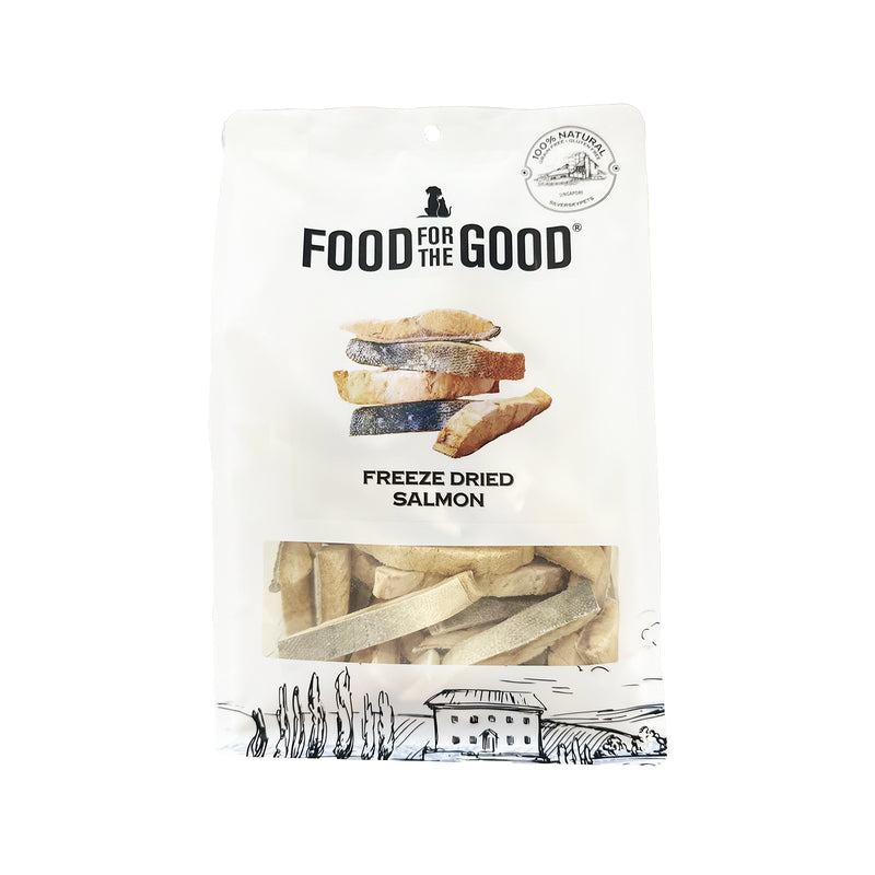Food For The Good Freeze Dried Salmon with Dried Skin Cat & Dog Treats - 180g