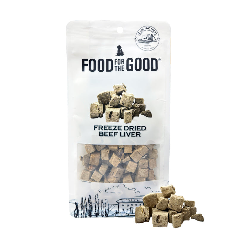 Food For The Good Freeze Dried Beef Liver Cat & Dog Treats - 80g