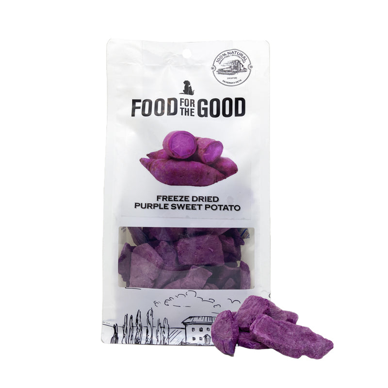 Food For The Good Freeze Dried Purple Sweet Potato Cat & Dog Treats - 100g
