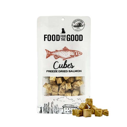 Food For The Good Freeze Dried Salmon Cubes Cat & Dog Treats - 70g