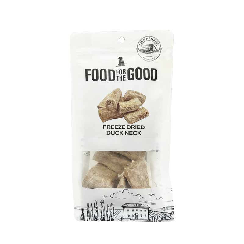 Food For The Good Freeze Dried Duck Neck Cat & Dog Treats - 70g