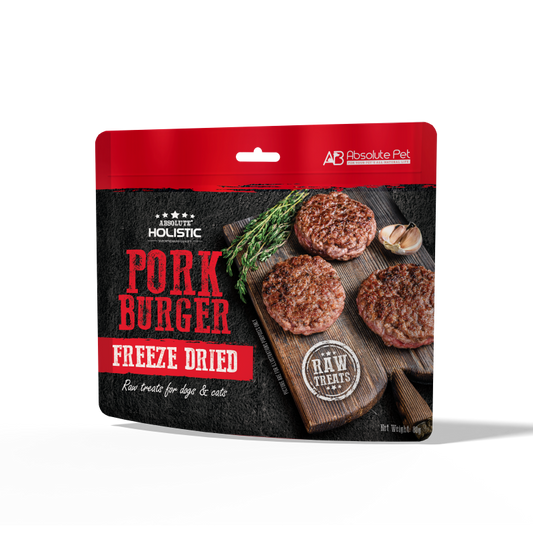 Absolute Holistic Freeze Dried Raw Treats for Cats & Dogs - Pork Burger (80g)
