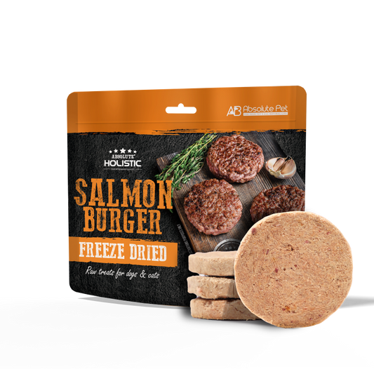 Absolute Holistic Freeze Dried Raw Treats for Cats & Dogs - Salmon Burger (80g)