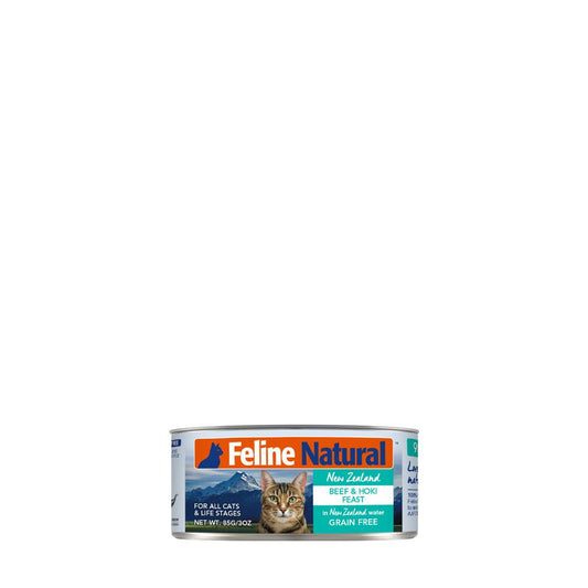 Feline Natural Canned Beef & Hoki 85gm /24 Cans