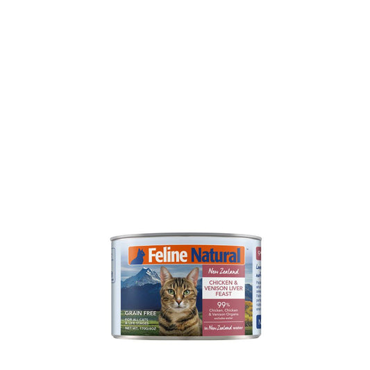 Feline Natural Canned Chicken & Venison 170gm /12 Cans