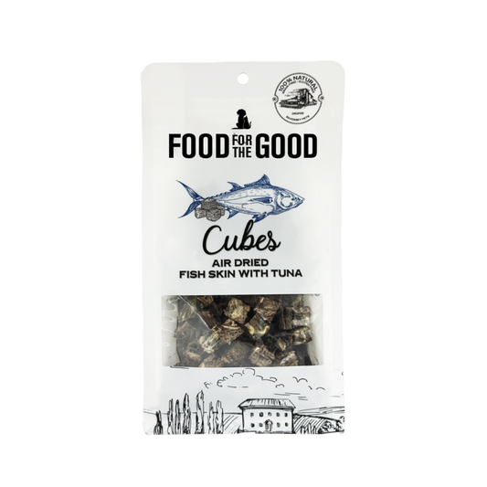 Food For The Good Air Dried Tuna & Fishskin Cube Cat & Dog Treats - 120g