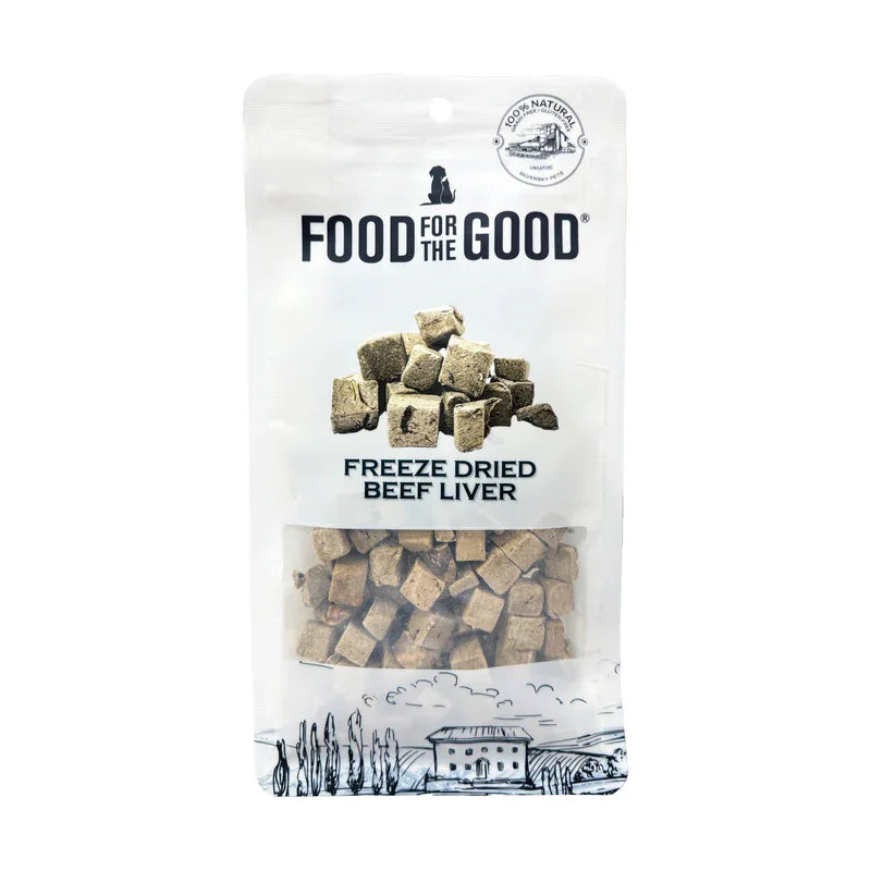 Food For The Good Freeze Dried Beef Liver Cat & Dog Treats - 80g