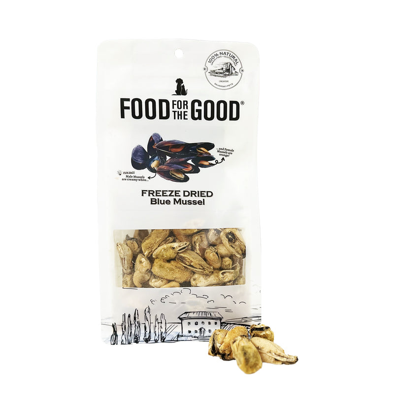 Food For The Good Freeze Dried Blue Mussels Cat Treats - 80g