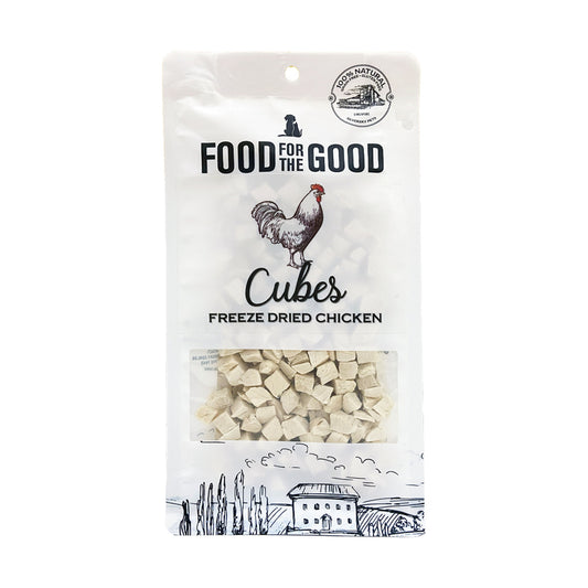 Food For The Good Freeze Dried Chicken Cube Cat & Dog Treats - 80g
