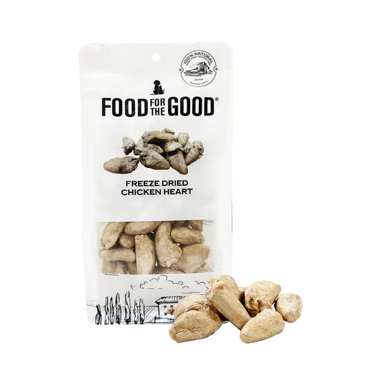 Food For The Good Freeze Dried Chicken Hearts Cat & Dog Treats - 70g