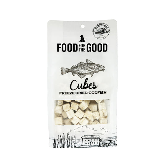 Food For The Good Freeze Dried Cod Fish Cubes Cat & Dog Treats - 50g