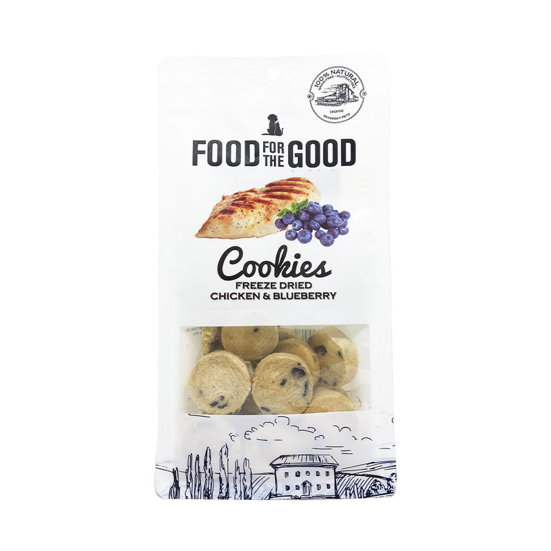 Food For The Good Freeze Dried Cookies Chicken & Blueberry - 70g