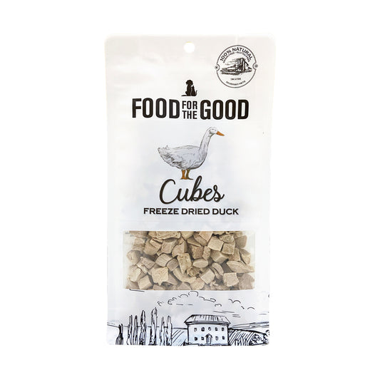 Food For The Good Freeze Dried Duck Cube Cat & Dog Treats - 70g