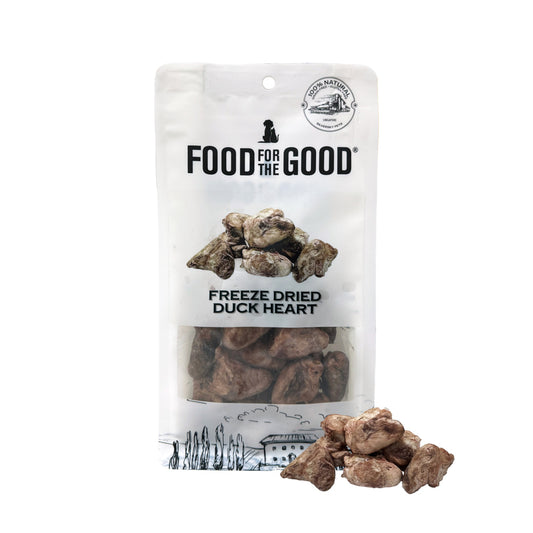 Food For The Good Freeze Dried Duck Heart Cat & Dog Treats - 70g