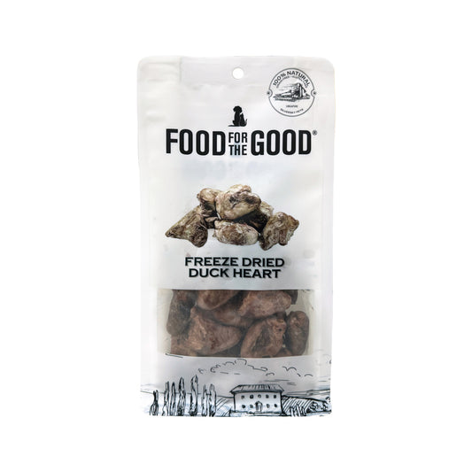 Food For The Good Freeze Dried Duck Heart Cat & Dog Treats - 70g