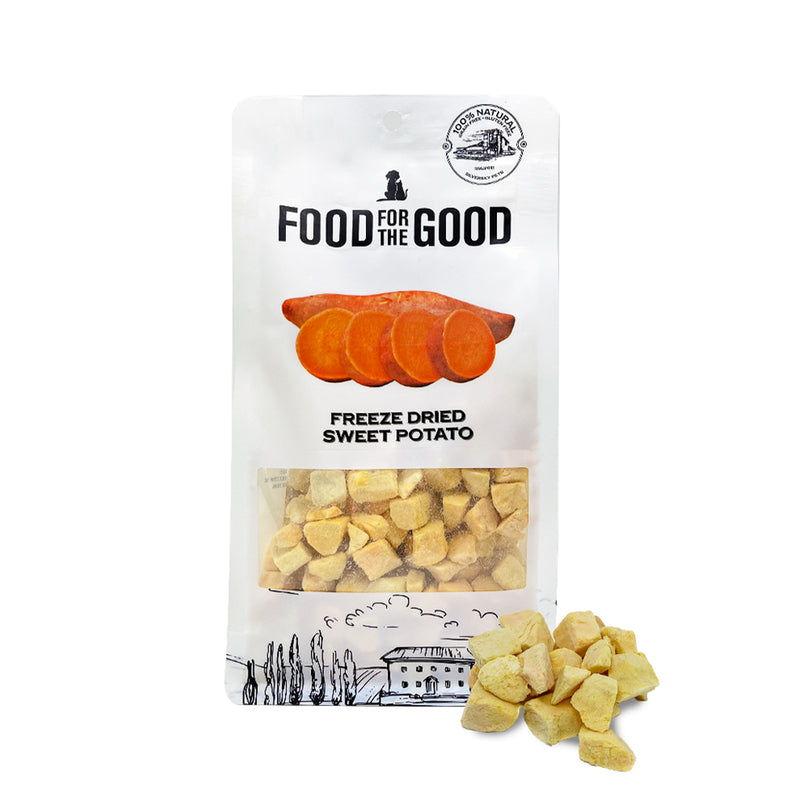 Food For The Good Freeze Dried Orange Sweet Potato Cat & Dog Treats - 100g