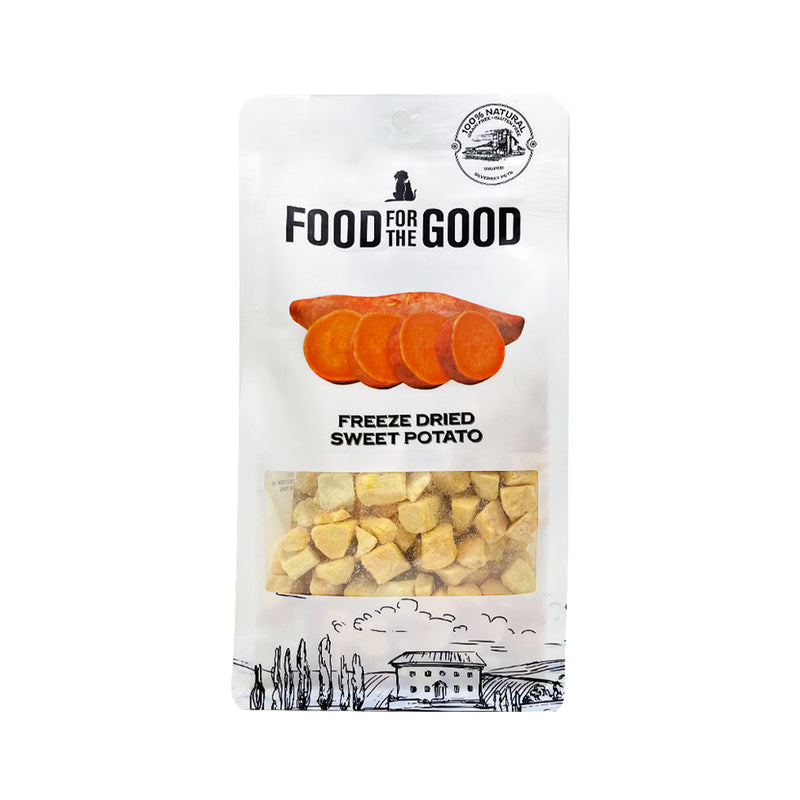 Food For The Good Freeze Dried Orange Sweet Potato Cat & Dog Treats - 100g