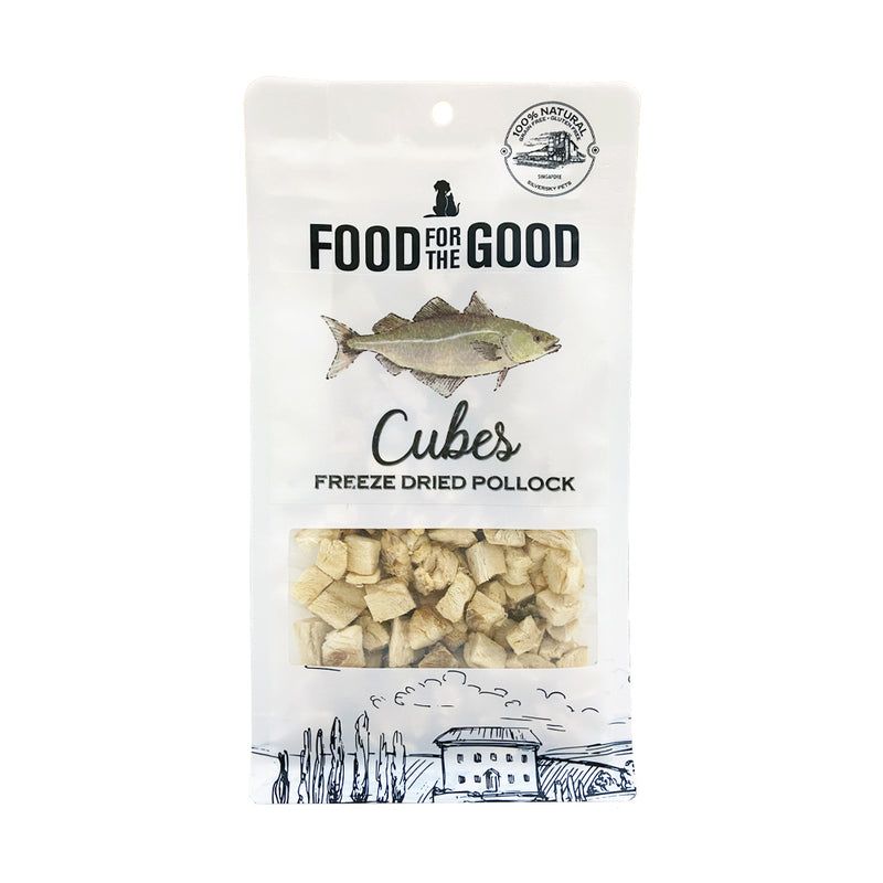 Food For The Good Freeze Dried Pollock Cube Cat & Dog Treats - 50g