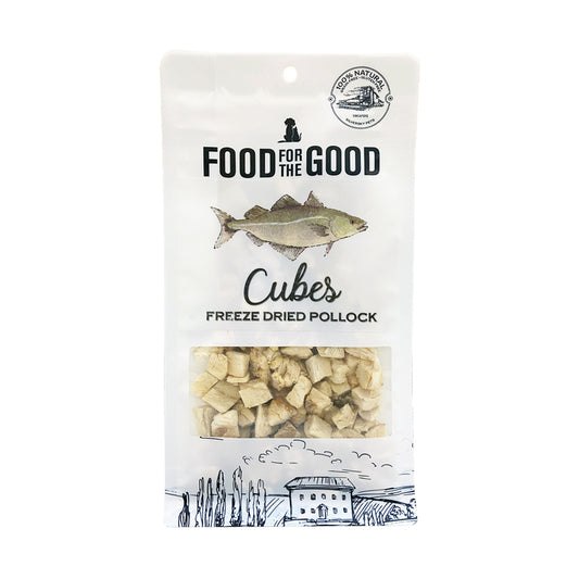 Food For The Good Freeze Dried Pollock Cube Cat & Dog Treats - 50g