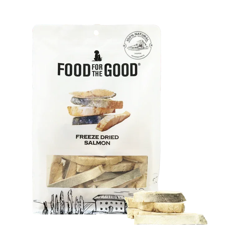 Food For The Good Freeze Dried Salmon with Dried Skin Cat & Dog Treats - 180g