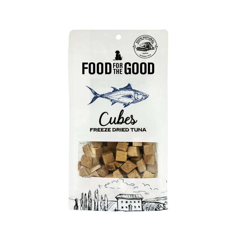 Food For The Good Freeze Dried Tuna Cubes Cat & Dog Treats - 70g