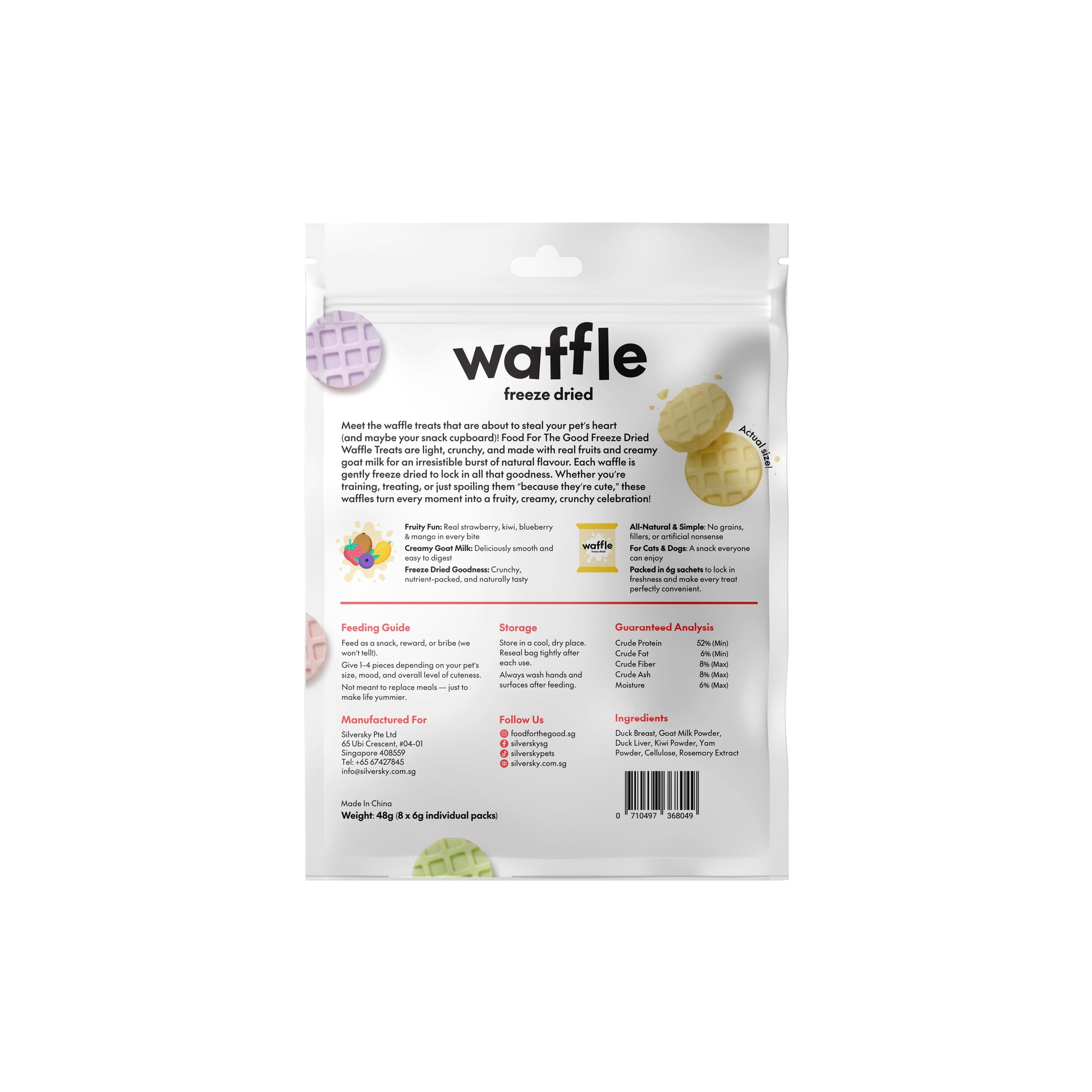 Food For The Good Freeze Dried Waffle - Kiwi & Goat Milk