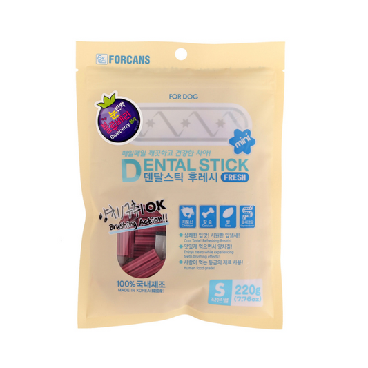Forcans Dog Treat Dental Stick Blueberry - 220g