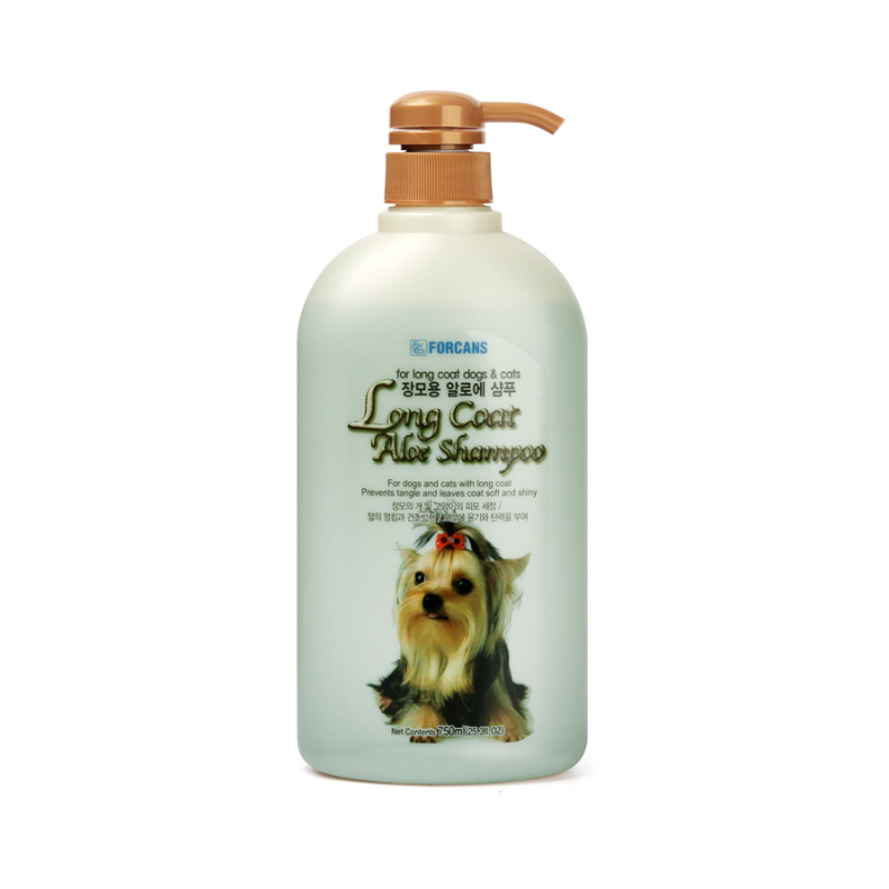 Forcans Long Coat Aloe Shampoo for Cats & Dogs [2 Sizes]