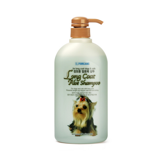 Forcans Long Coat Aloe Shampoo for Cats & Dogs [2 Sizes]