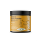 Fourflax Bone & Joint Powder for Dogs, black jar with orange label, "Movement" button, and dog illustrations.