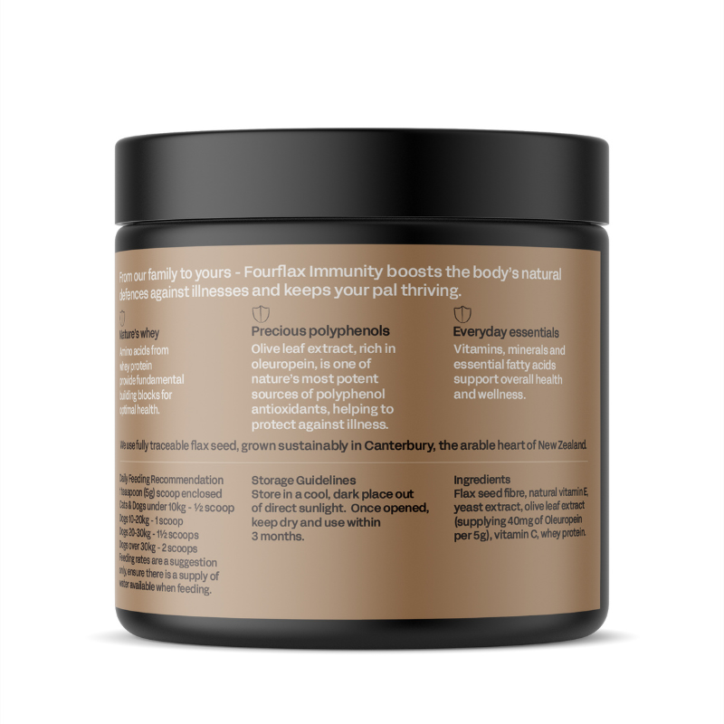 Fourflax Immunity Nutritional Powder Supplement For Cats & Dogs [3 Sizes]