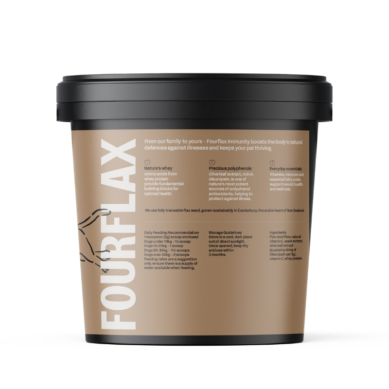 Fourflax Immunity Nutritional Powder Supplement For Cats & Dogs [3 Sizes]