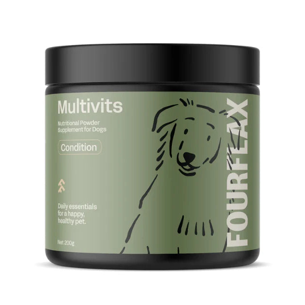 Fourflax Multivits Nutritional Powder Supplement For Cats & Dogs - 200g