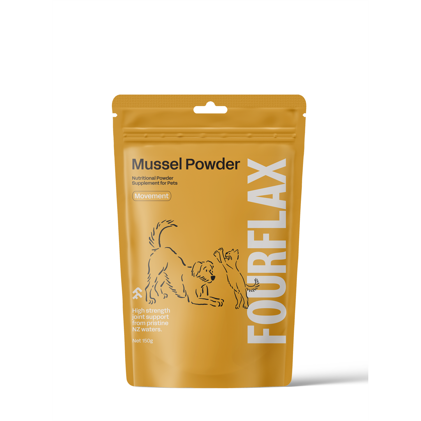 Fourflax Mussel Powder Nutritional Powder Supplement for Dogs & Cats