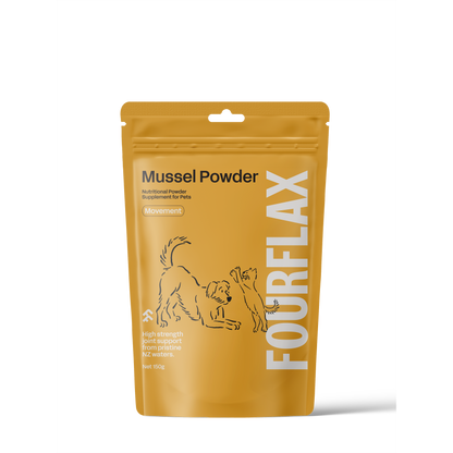 Fourflax Mussel Powder Nutritional Powder Supplement for Dogs & Cats